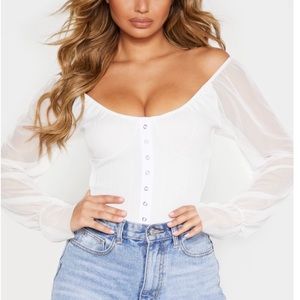 puff sleeve body suit